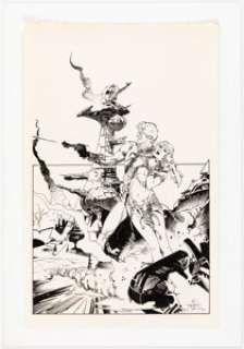 Esteban Maroto Changeling Sword and Sorcery Pinup Illustration Original Art (Ace Books, 1979). | Heritage
