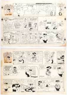 Bob Weber and Dick Cavalli Moose and Morty Meekle Sunday Comic Strips Original Art Group of 21 (King Features Syndicate/NEA, Inc., 1963-68). (Total: 21 Original Art)