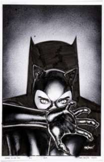 David Marquez Batman: Killing Time #2 Catwoman Cover Original Art (DC, 2022).