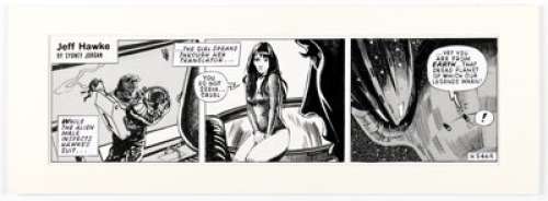Sydney Jordan Jeff Hawke #H5468 Daily Comic Strip Original Art (London Daily Express, 1972).