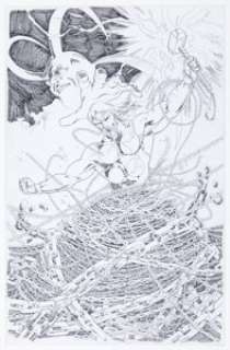 Jonathan Lau - Ultimate Thor vs. Loki Illustration Original Art (undated).