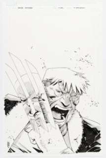 Mike Henderson Marvel Quickdraw Old Man Logan vs. Maestro Illustration Original Art (Marvel, 2019).