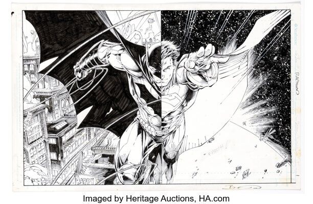 Brett Booth and Norm Rapmund Batman / Superman #5 Story Page 1 Original Art (DC, 2014). | Heritage