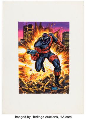 Bob Larkin 1995 Fleer Ultra Spider-Man Trading Card #78 "Blood Rose" Painting Original Art (Fleer, 1995). | Heritage