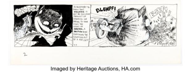 Dan O‘Neill Odd Bodkins Daily Comic Strip Original Art dated 7-7-75 (Chronicle, 1975).