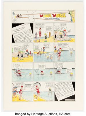 Martin Branner Winnie Winkle Sunday Comic Strip Original Art dated 8-30-25 (Chicago Tribune, 1925). | Heritage