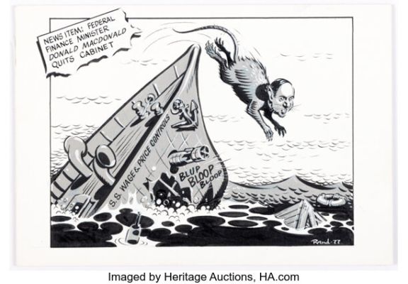 Rand Holmes The Georgia Straight Illustration Original Art (Overstory Media Group, 1977). | Heritage