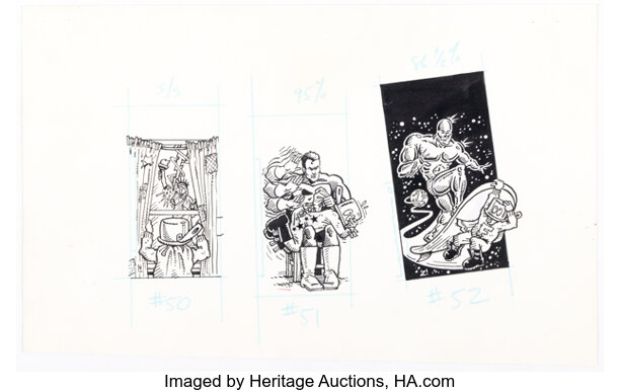 Ron Zalme Marvel Age Corner Box Illustration Original Art (Marvel, 1987). | Heritage