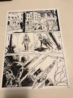  - Nathan Never Albo Gigante n. 4 - Tavola originale  â€œLa rivoltaâ€ - Page volante - (1999) 