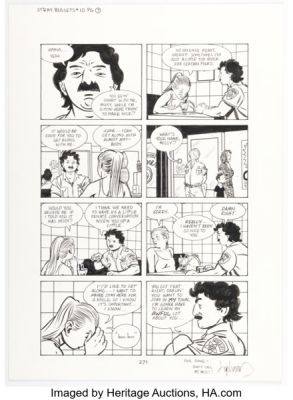 David Lapham Stray Bullets #10 Story Page 7 Original Art (El Capitan, 1996).