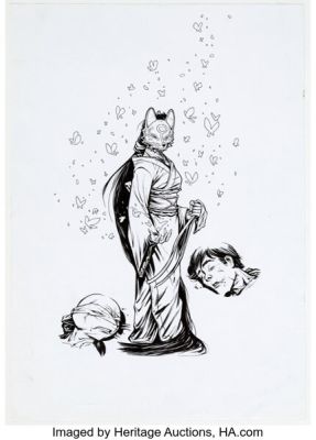 Mateus Santolouco Teenage Mutant Ninja Turtles #23 "City Fall" Cover Original Art (IDW, 2013).