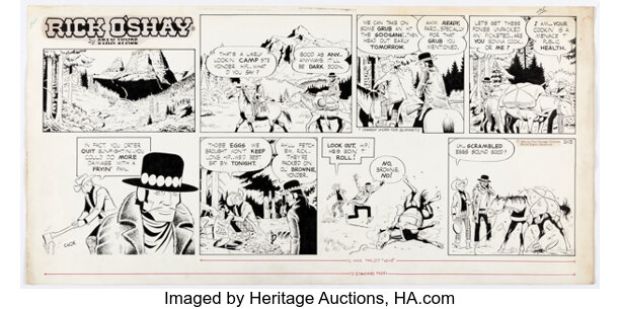 Stan Lynde Rick O’Shay Sunday Comic Strip Original Art dated 11-16-64 (Chicago Tribune, 1964). | Heritage