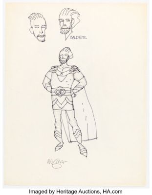 Mike Mignola Thor: God of Thunder Balder Concept Design Original Art (c. 1990s). | Heritage