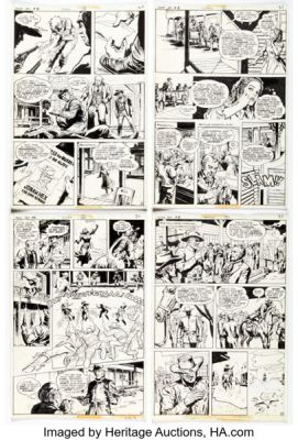 Ernie Chan and Noly Panaligan Jonah Hex #6 Story Pages 14-17 Original Art (DC, 1977). (Total: 4 Original Art) | Heritage