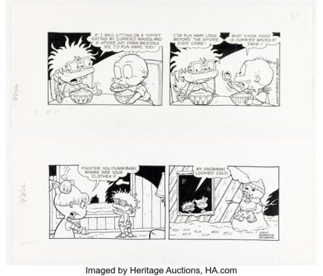 Scott Roberts and Will Blyberg Rugrats Daily Comic Strips Original Art Group of 2 (Creators Syndicate, 2000-02). (Total: 2 Original Art)