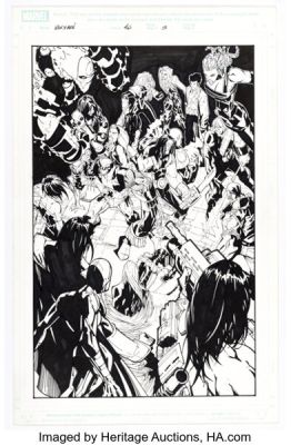 Humberto Ramos and Carlos Cueva New X-Men #46 "Messiah CompleX" Splash Page 4 Original Art (Marvel, 2008). | Heritage
