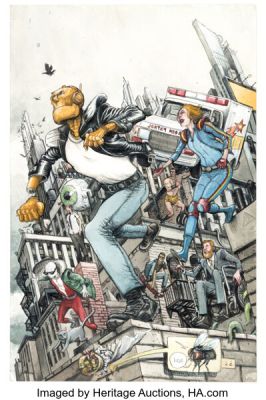 Farel Dalrymple Doom Patrol #5 Variant Cover Original Art (DC/Young Animal, 2017). | Heritage