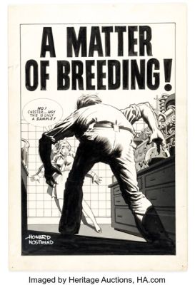 Howard Nostrand Tales of Evil #1 "A Matter of Breeding!" Unused Splash Page 1 Original Art (Seaboard/Atlas, 1975). | Heritage