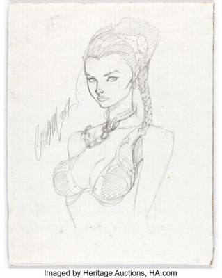 J. Scott Campbell - Princess Leia Organa from Star Wars Illustration Original Art (2007). | Heritage