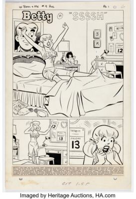 Dan DeCarlo and Rudy Lapick Betty and Me #9 Story Page 1 Original Art (Archie, 1967). | Heritage