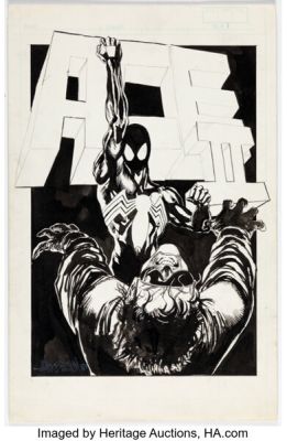 Mark Beachum and Joe Rubinstein The Spectacular Spider-Man Annual #6 Unused Splash Page 1 Preliminary Original Art (Marvel, 1986). | Heritage