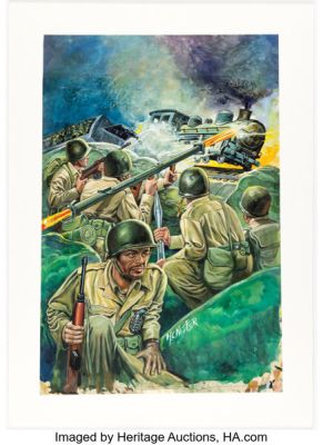 Henry C. Kiefer New Heroic Comics #75 Cover Painting Original Art (Eastern Color, 1952).