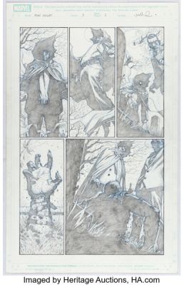 Jerome Opena Vengeance of the Moon Knight #3 Story Page 2 Pencils Original Art (Marvel, 2010). | Heritage
