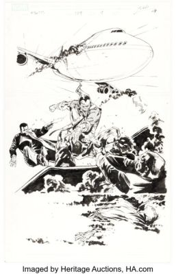 Roberto de la Torre Thunderbolts #129 Green Goblin Story Page 1 Original Art (Marvel, 2009).
