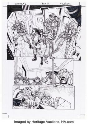 Harvey Tolibao and Pow Rodrix Star Wars: The High Republic Adventures #6 Story Page 13 Original Art (IDW, 2021).