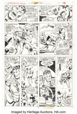 George Pérez and Joe Sinnott Fantastic Four #191 Story Page 10 Original Art (Marvel, 1978). | Heritage