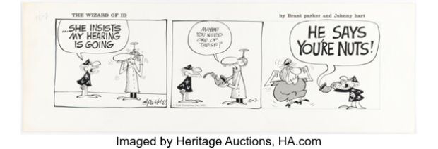 Brant Parker The Wizard of Id Daily Comic Strip Original Art dated 10-2-73 (Field Enterprises, 1973). | Heritage