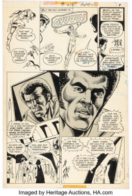 Mike Grell Superboy #216 Tyroc First Appearance Issue Story Page 7 Original Art (DC, 1976). | Heritage