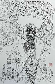 David Mack - Daredevil #28 Kingpin: Mayor Fisk Brush & Ink Cover