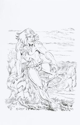 Cheret André Rahan Illustration... | Lot 8 - CHERET André Rahan Illustration représentant Rahan... | Neo Enchères