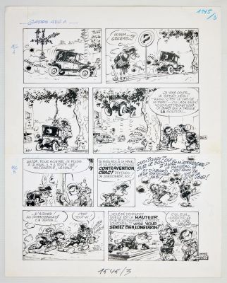 Franquin - Gaston,... | Lot 107 - FRANQUIN - Gaston, planche-gag n°486 publiée dans le... | Tessier Sarrou
