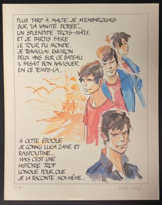 Pratt - Corto Maltese,... | Pratt - Corto Maltese, reproduction en épreuve d’auteur... | Tessier Sarrou