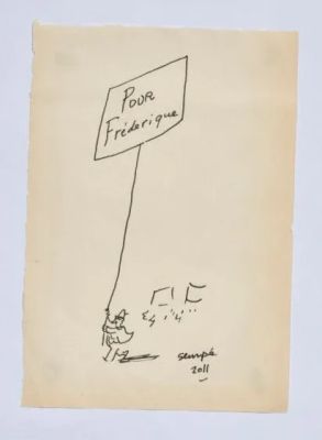 Jean-Jacques Sempé... | Jean-Jacques SEMPÉ (1932-2022) Le manifestant Encre... | misc / divers