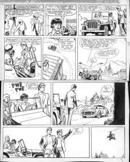 Jijé | Valhardi, planche n°22 Ã  l’encre de Chine de lâ€… | Banque Dessinée