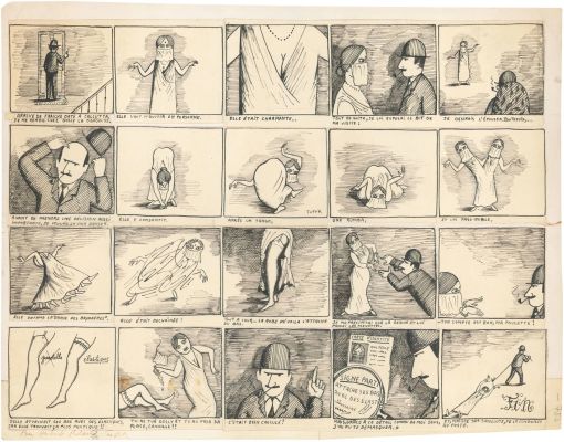 Roland TOPOR (1938-1997) - Lot 140 : Dessins Panique