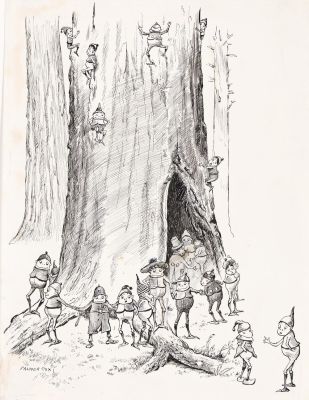 Palmer Cox, (1840-1924), The Brownies in California. 1895. | Swann Galleries