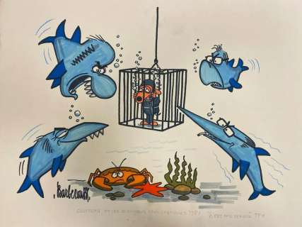 BARBEROUSSE (1920-2010). "Cousteau et les élections… | misc / divers