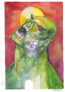 Swamp Thing vol.4 #6 - watercolor cover 29x22 cm - Loose page - First edition - (2004/2004) | Catawiki