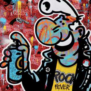 Speedy Graphito & Frank Margerin - Ladymelodie Techniques mixtes sur toile