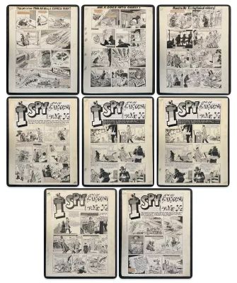 Lot 333 - SPARKY - 8 pages of Original comic book art for the I SPY AND THE AMAZING MR X story that ran across | Excalibur Auctions