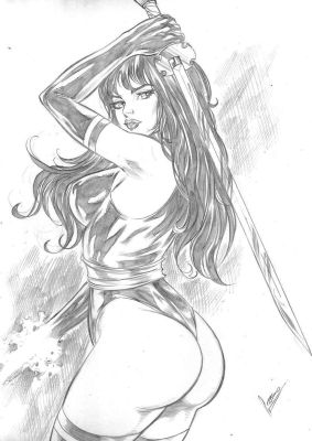 Leoartcomics(Léo Oliveira) | Psylocke Pencil Illustration | Raremarq (Buy It Now)