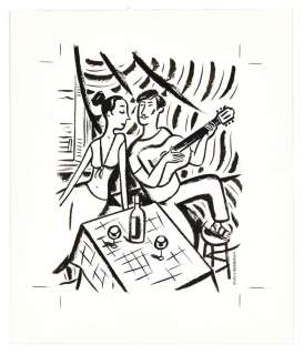 DUPUY & BERBERIAN (Philippe Dupuy & Charles Berberian dits)  Nés en 1960 & 1959 Nicolas Encre de Chine, gouache et collage pou... | Artcurial