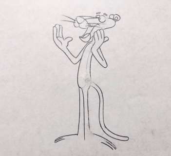 PINK PANTHER - ORIGINAL ANIMATION PRODUCTION DRAWING (FROM THE 70’S) - First edition | Catawiki