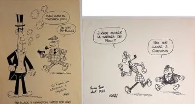 Gabi - Ensemble... | Lot 25 - Gabi - Ensemble de 2 dédicaces : Sir-Black y Kenington... | Tessier Sarrou