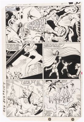 MARVEL TEAM-UP ANNUAL #6 OCTOBER 1983 ORIGINAL ART PAGE BY RON FRENZ. | Hake’s