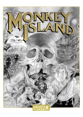 Monkey Island – Tribute Cover (Pencil Edition) | Corner4art